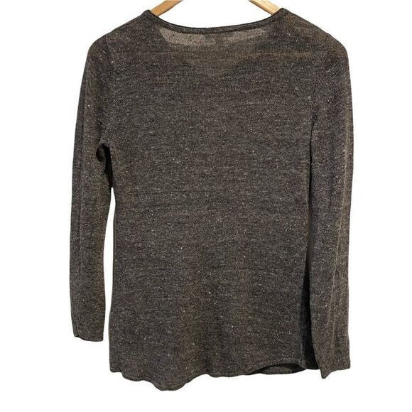 Eileen Fisher Linen Pullover Sweater Gray Size XS - Picture 3 of 7